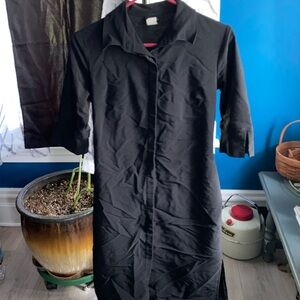 White Moon Button Shirt Dress